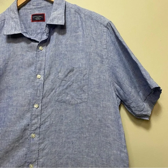 UNTUCKit Linen Valente Short Sleeve Shirt Size L - Picture 7 of 13